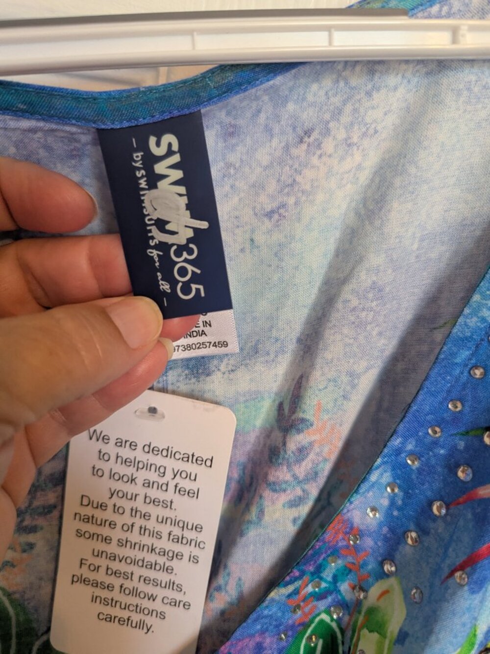 NWT | Island Tropics | OSFM  Mrs. Roper Romp Ready | Tropical Rainbow Hue Kaftan - Picture 6 of 15